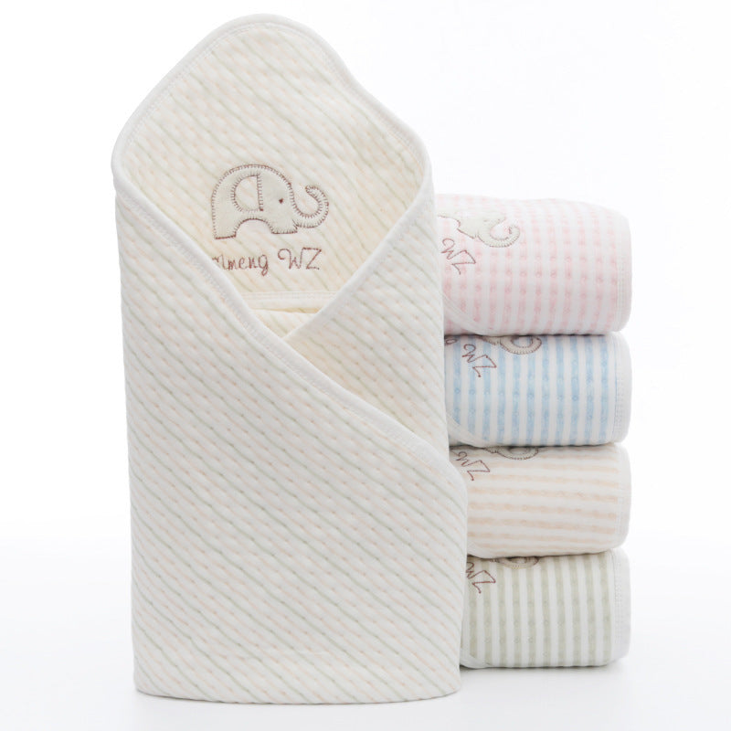 Hooded Cotton Swaddling Blanket for Newborns