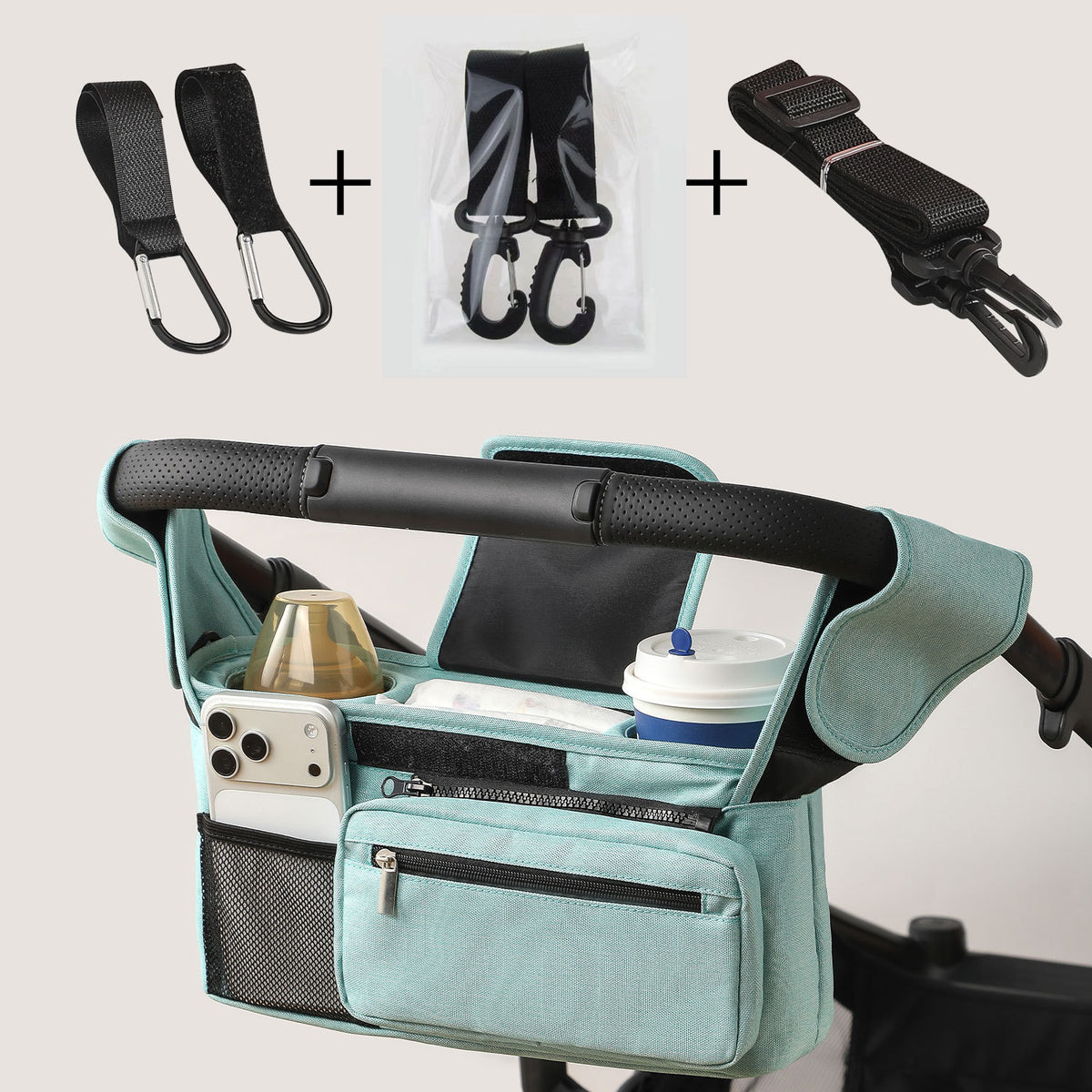 Stroller Organizer Hanging Bag with Shoulder Strap