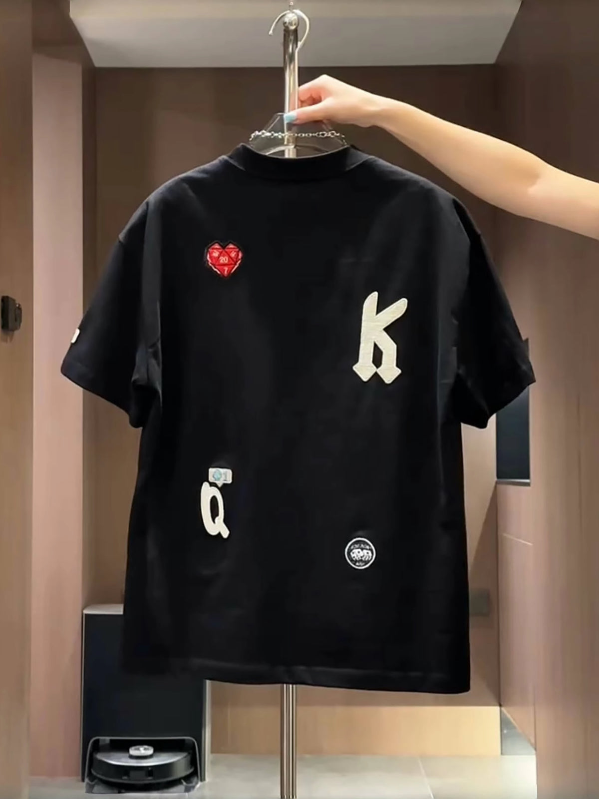 Men's Cotton Letter Embroidery T-Shirt