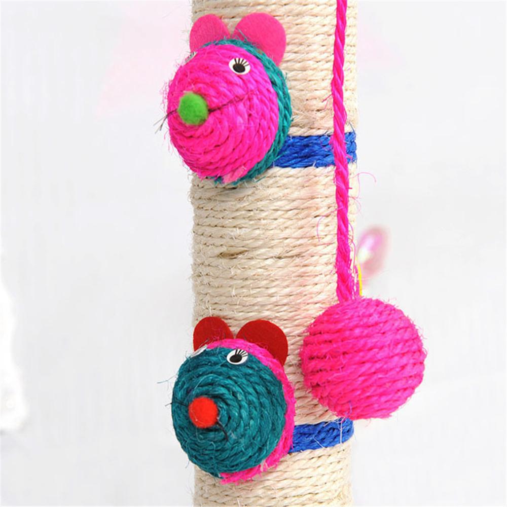 Cat Scratching Post with Round Base and Toy Ball