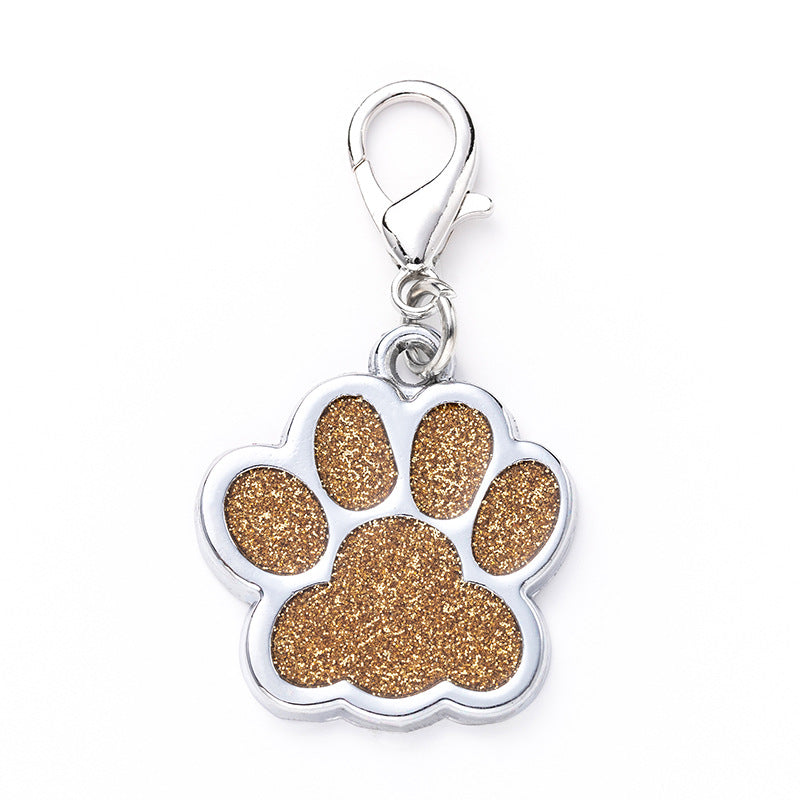 Zinc Alloy Glitter Engraved Dog Identity Tag