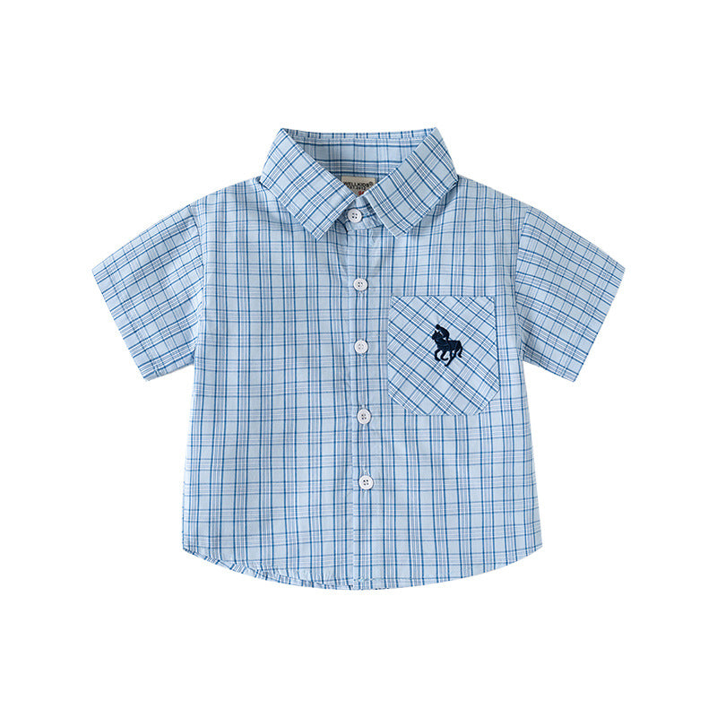 Short Sleeve Checkered Shirt Kids