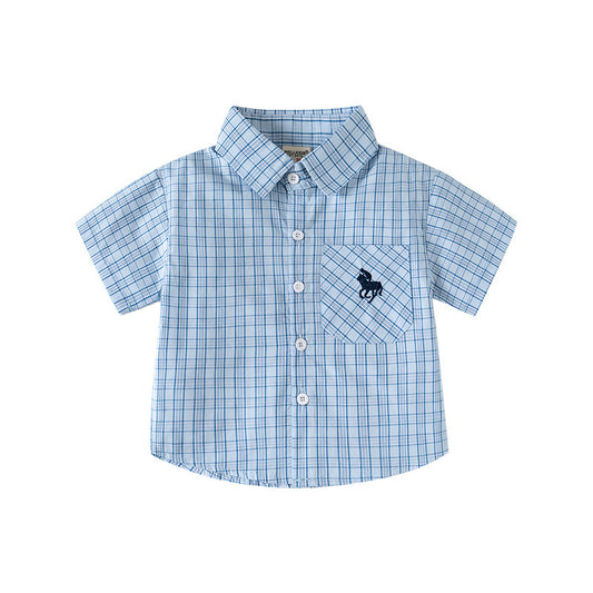 Short Sleeve Checkered Shirt Kids