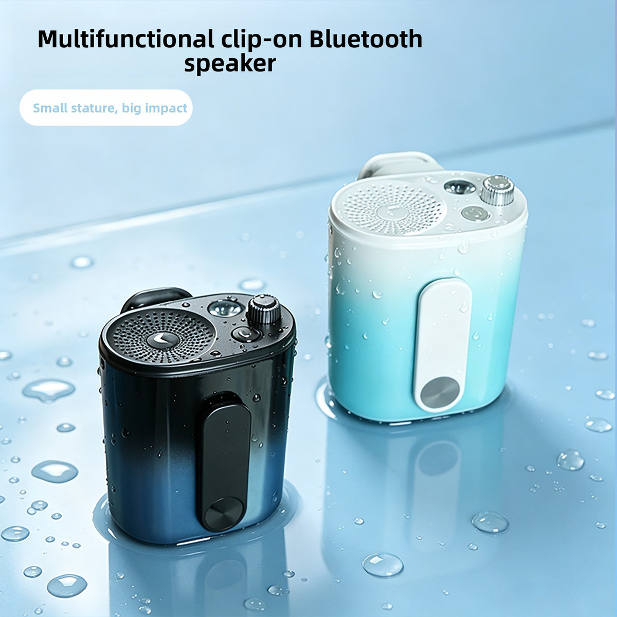 Multifunctional Clip Bluetooth Speaker with Light