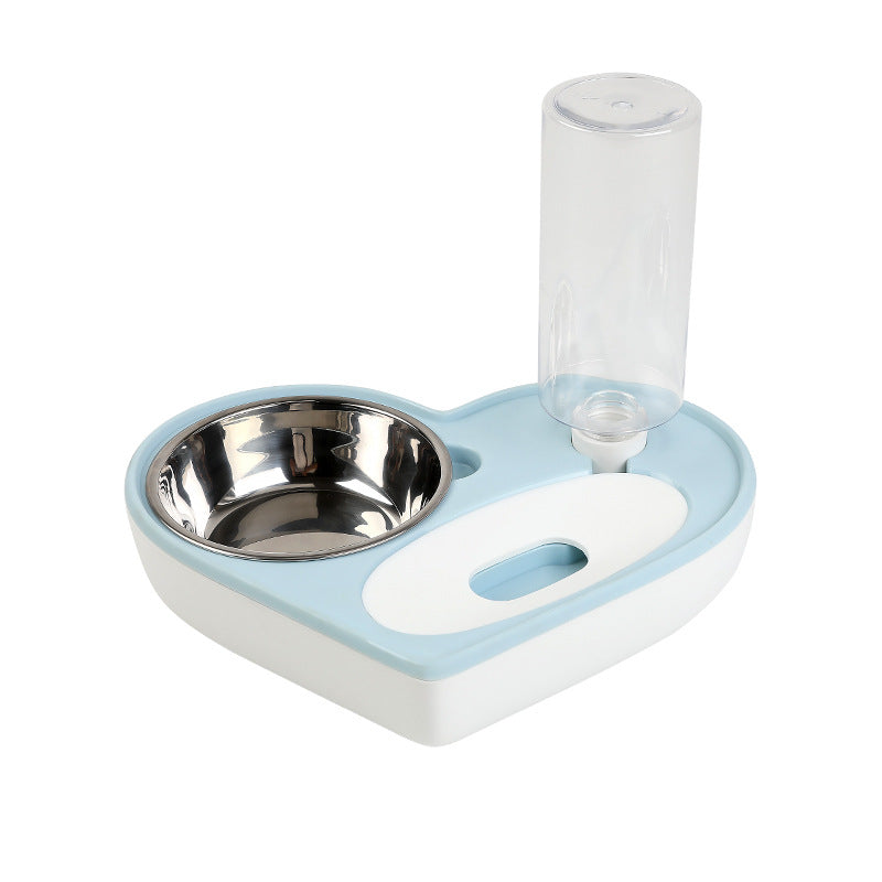 Dual-Use Cat and Dog Double Bowl with Non-Wet Design