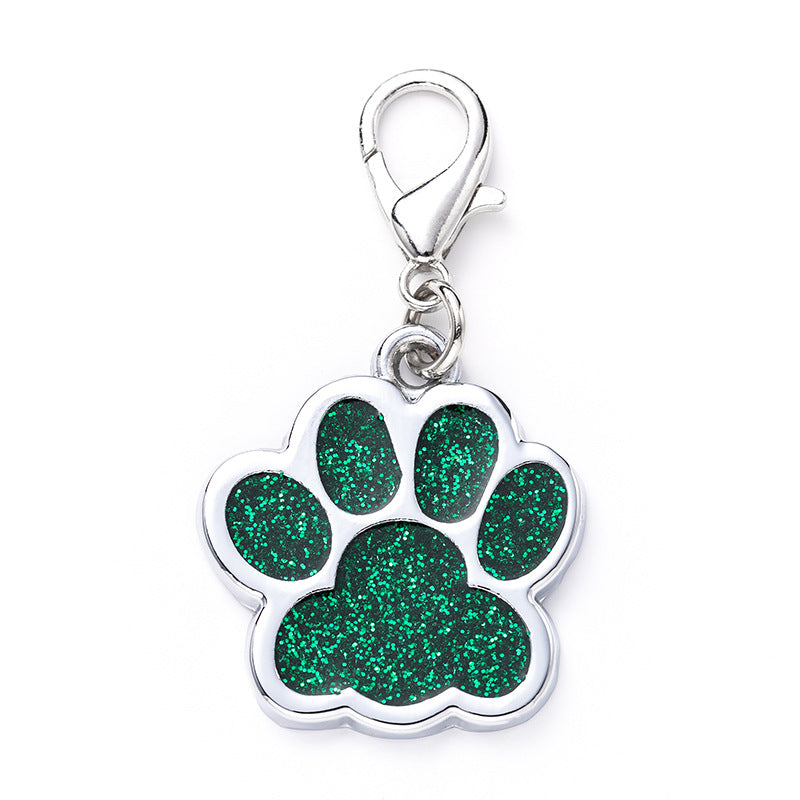 Zinc Alloy Glitter Engraved Dog Identity Tag