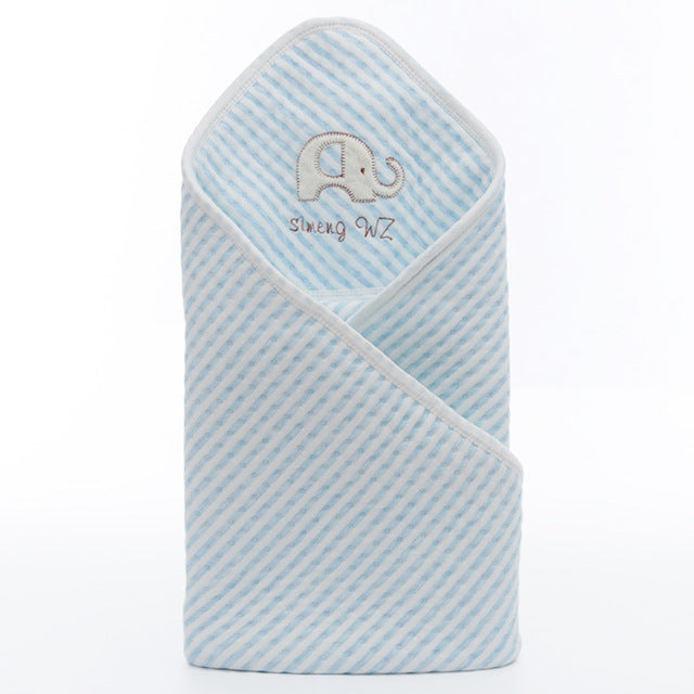 Hooded Cotton Swaddling Blanket for Newborns