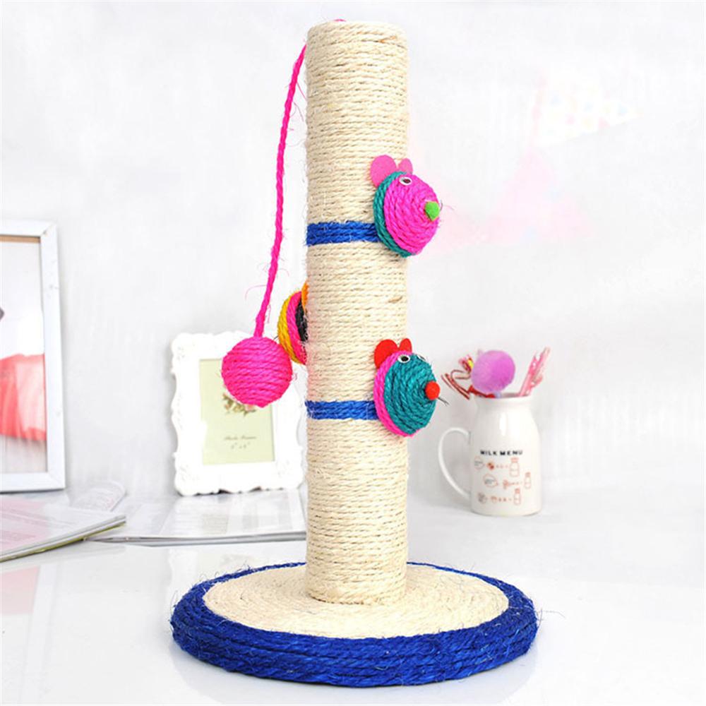 Cat Scratching Post with Round Base and Toy Ball