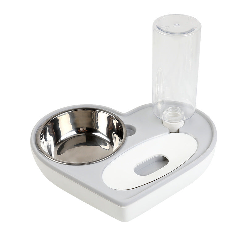 Dual-Use Cat and Dog Double Bowl with Non-Wet Design
