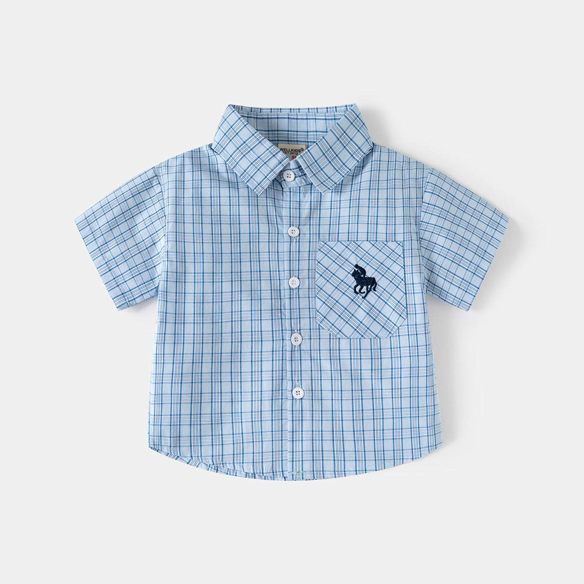 Short Sleeve Checkered Shirt Kids