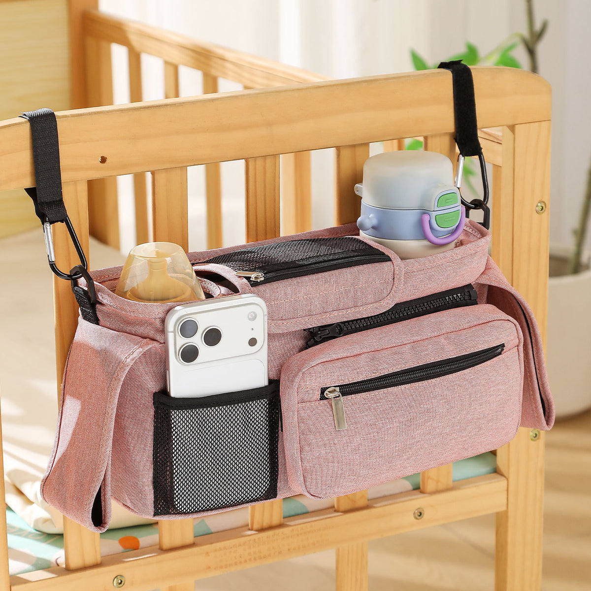 Stroller Organizer Hanging Bag with Shoulder Strap