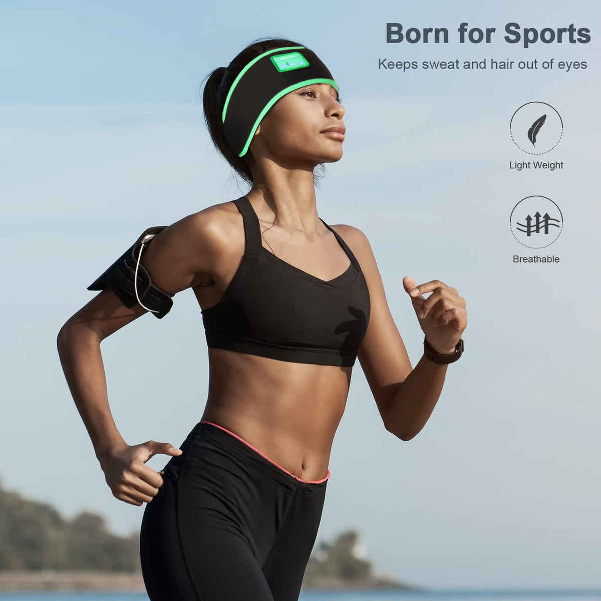 Bluetooth Sports Headband Headphones for Sleep and Yoga
