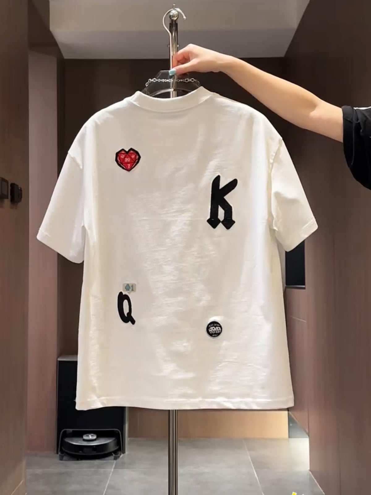 Men's Cotton Letter Embroidery T-Shirt