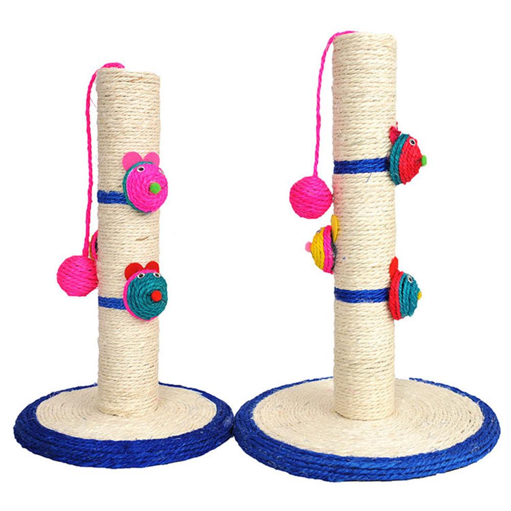 Cat Scratching Post with Round Base and Toy Ball